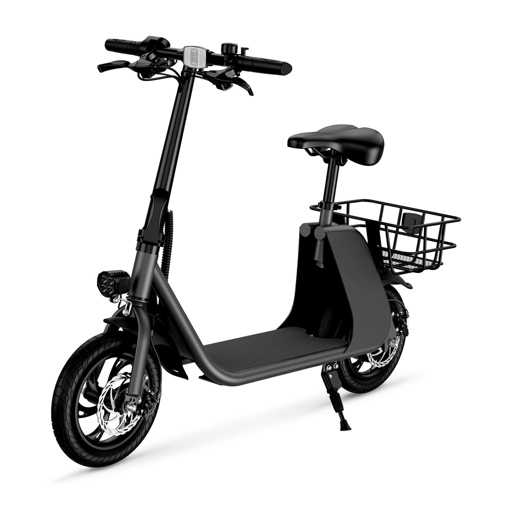 WINDHORSE Urban Cruiser Foldable Electric Scooter with Seat, 450W Brushless Motor, 20 Miles Max Range, 20 MPH Max Speed