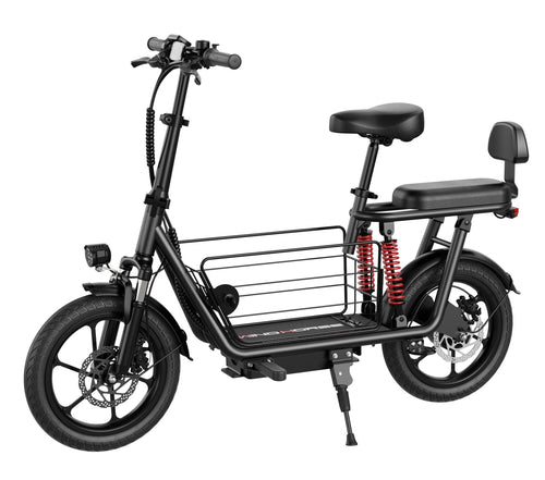 Windhorse C3 Electric Scooter 500W Electric Scooter with Seat - 20MPH & 20 Miles Max Range - Dual Suspension - Rear Passenger Seat