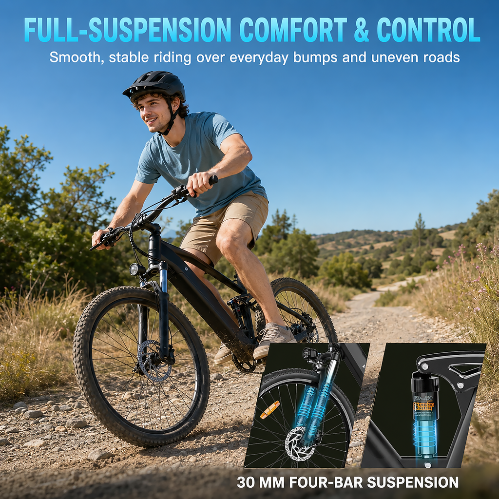 Windhorse F3 Electric Bike for Adults, 500W Motor, 20MPH, Up to 50-Mile Range, 26" Ebike, Shimano 7-Speed, Removable Battery, LCD Display