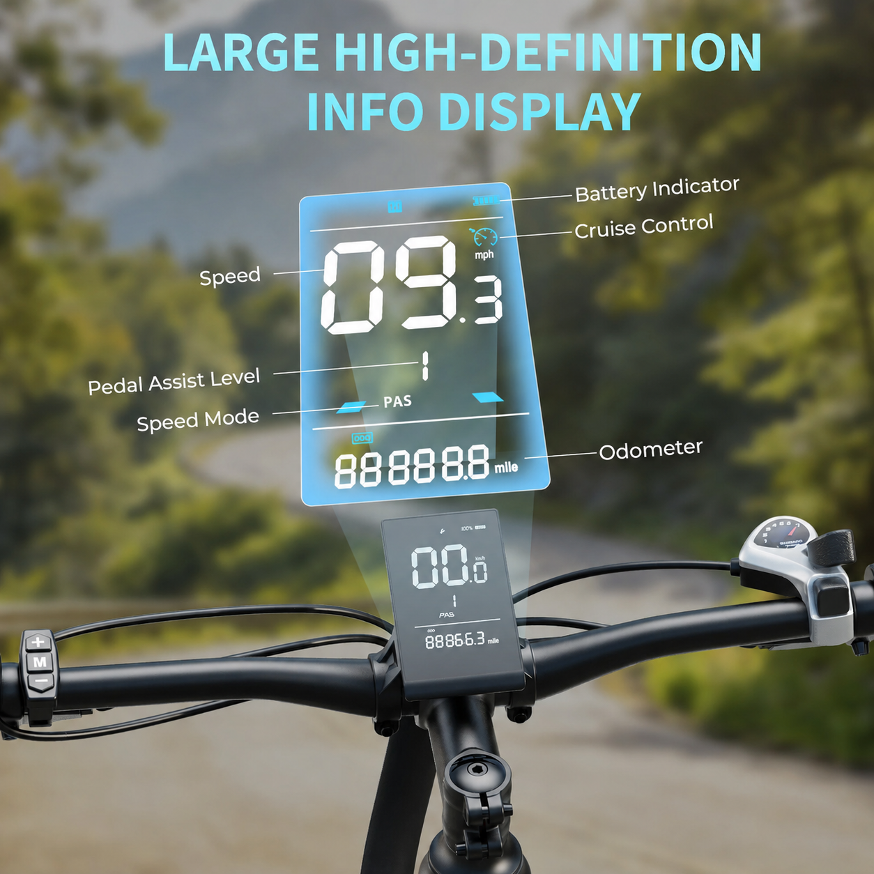 Windhorse F3 Electric Bike for Adults, 500W Motor, 20MPH, Up to 50-Mile Range, 26" Ebike, Shimano 7-Speed, Removable Battery, LCD Display
