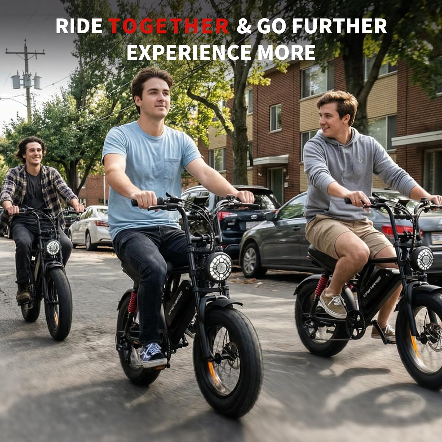 WINDHORSE V8 Electric Bike - 750W Motor - 48V 15.6Ah 748.8Wh Removable Battery - 7-speed drivetrain - Full Suspension