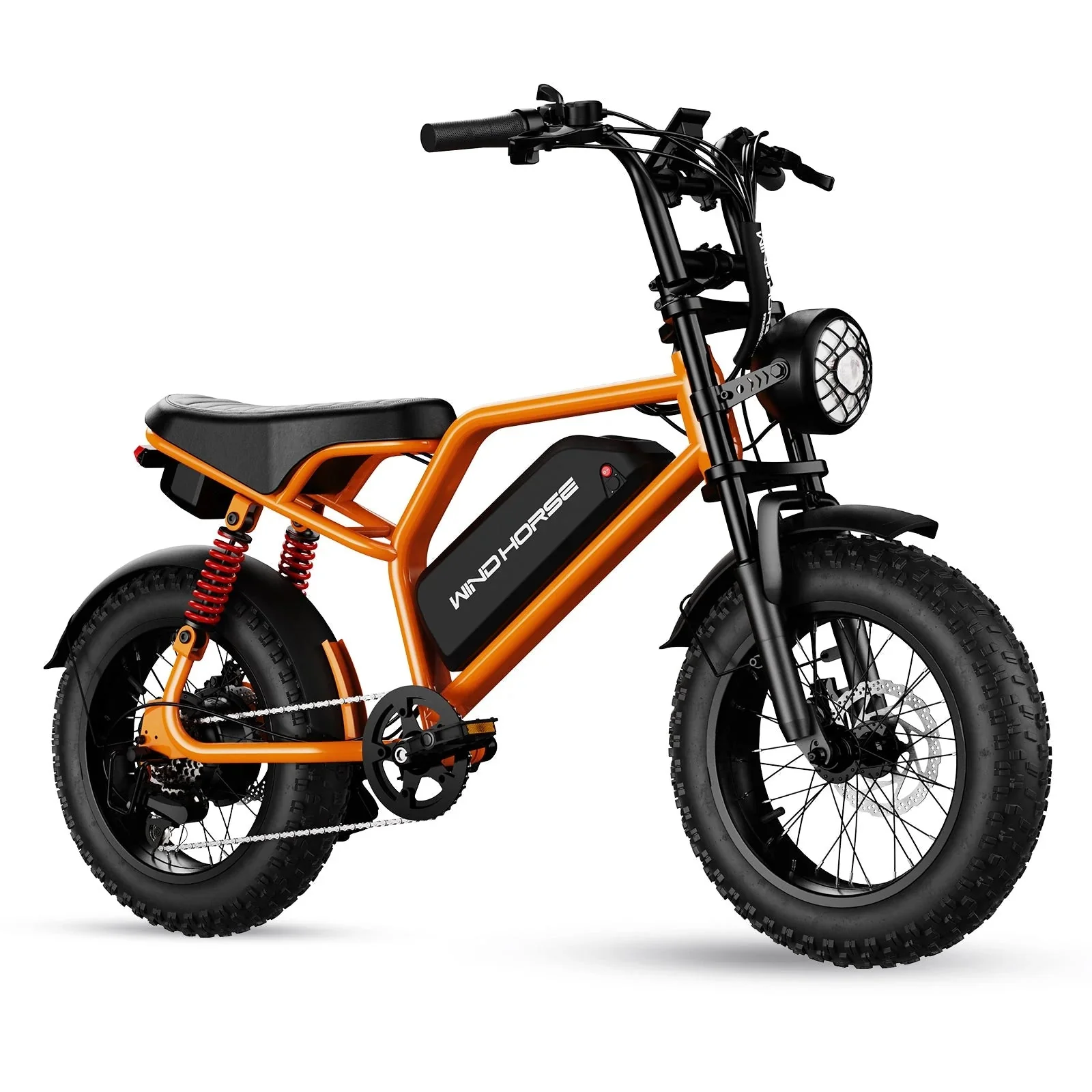 WINDHORSE V8 Electric Bike - 750W Motor - 48V 15.6Ah 748.8Wh Removable Battery - 7-speed drivetrain - Full Suspension