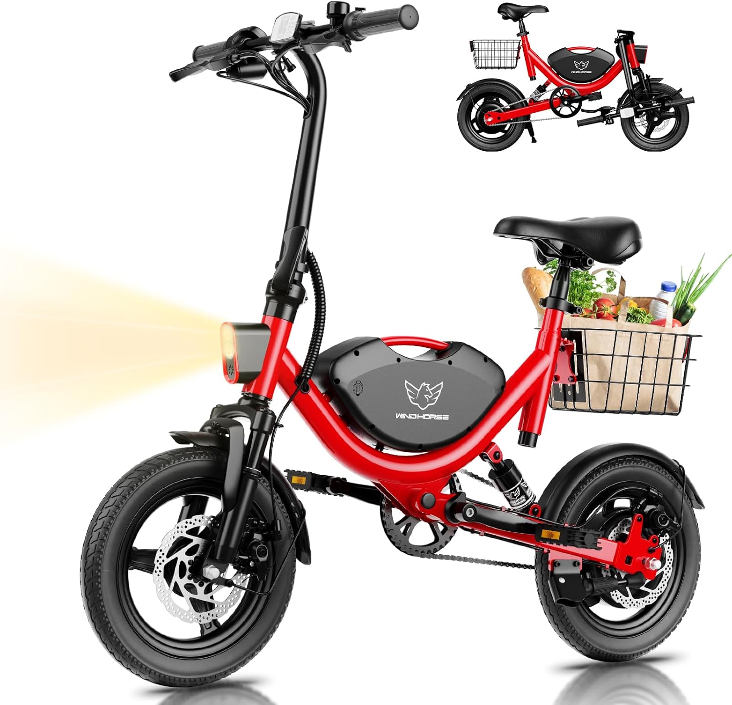 WINDHORSE W3 Electric Bike Lightweight Powerful Commuter with 450W Motor 40-Mile Max Range 18 MPH