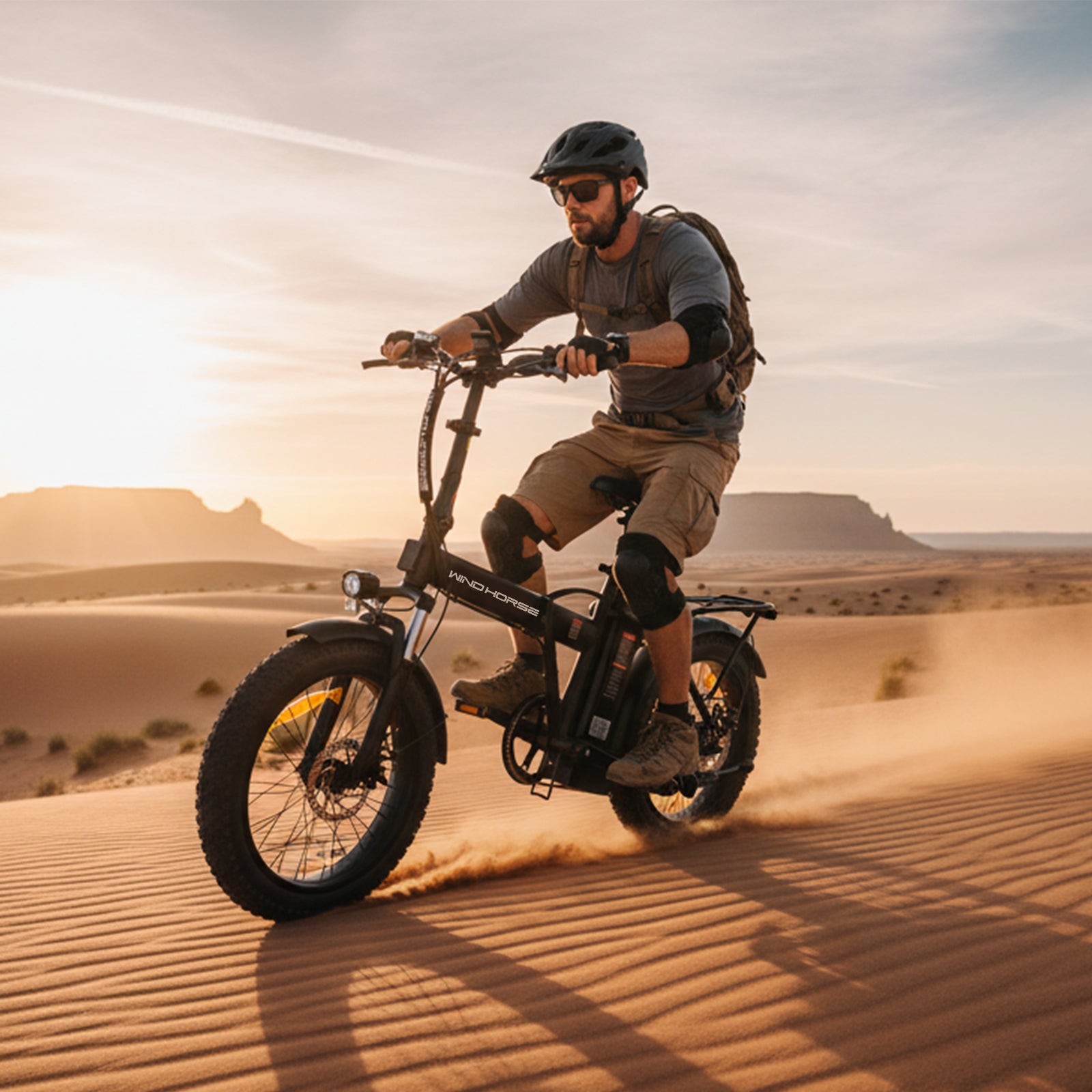 Windhorse W4A 20" Fat Tire 7-Speed Foldable Electric Bike - 720W Motor - 48V 15.6Ah Removeable Battery, 40-70 Miles - 20