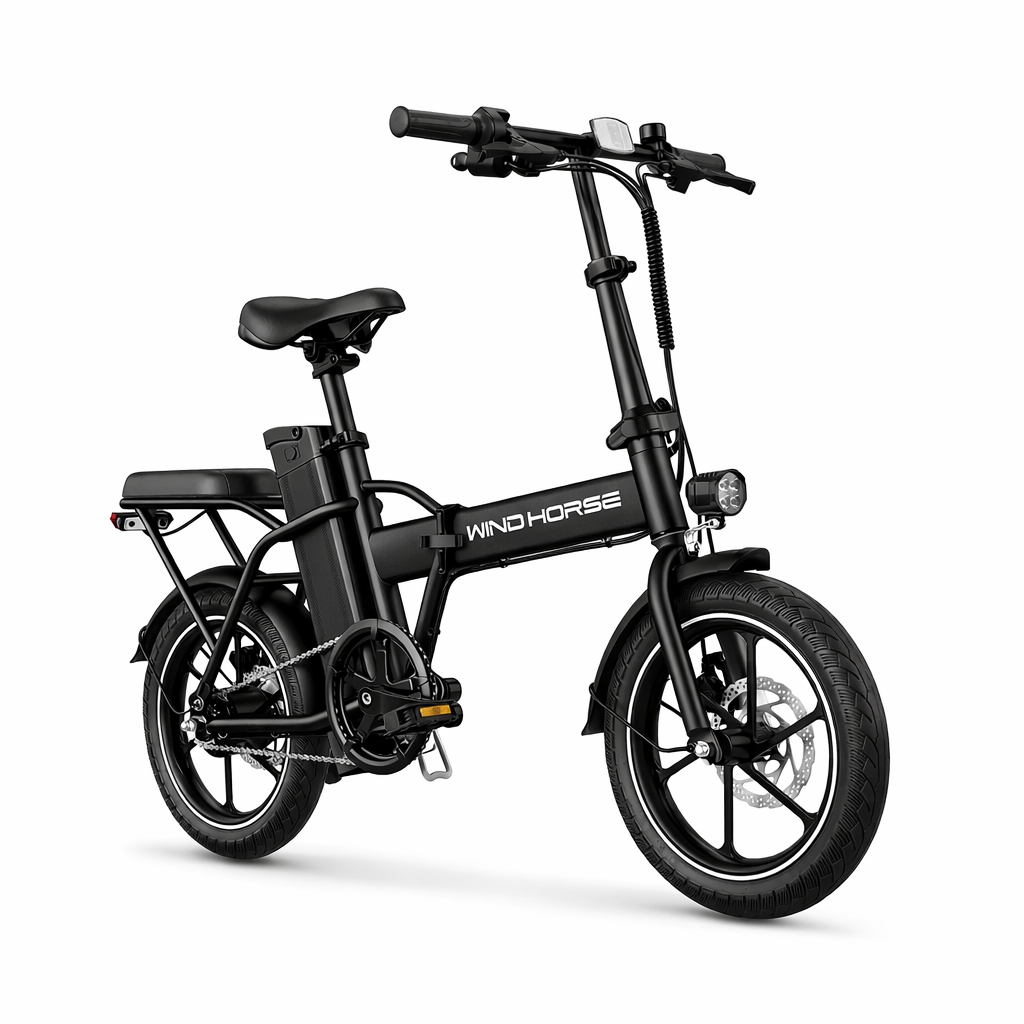 WINDHORSE 16" Folding Electric Bike for Adults, 630W Peak Power, 20MPH, 35-Mile Range, 288Wh Removable Battery with Lock