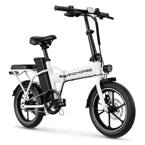 WINDHORSE 16" Folding Electric Bike for Adults, 630W Peak Power, 20MPH, 35-Mile Range, 288Wh Removable Battery with Lock